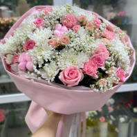 Нежный букет в бело-розовых тонах